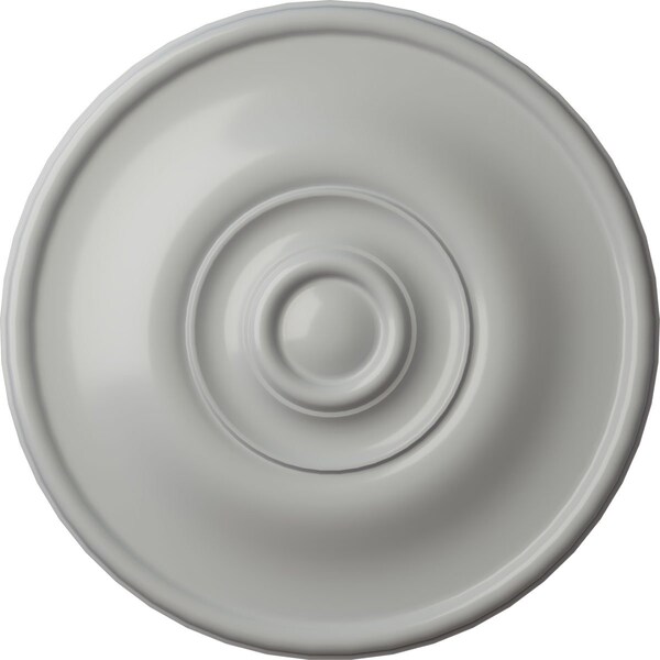 Ekena Millwork Jefferson Ceiling Medallion (Fits Canopies up to 2 7/8"), Hand-Painted Frost, 11 3/4"OD x 3/8"P CM12JEFRF - main